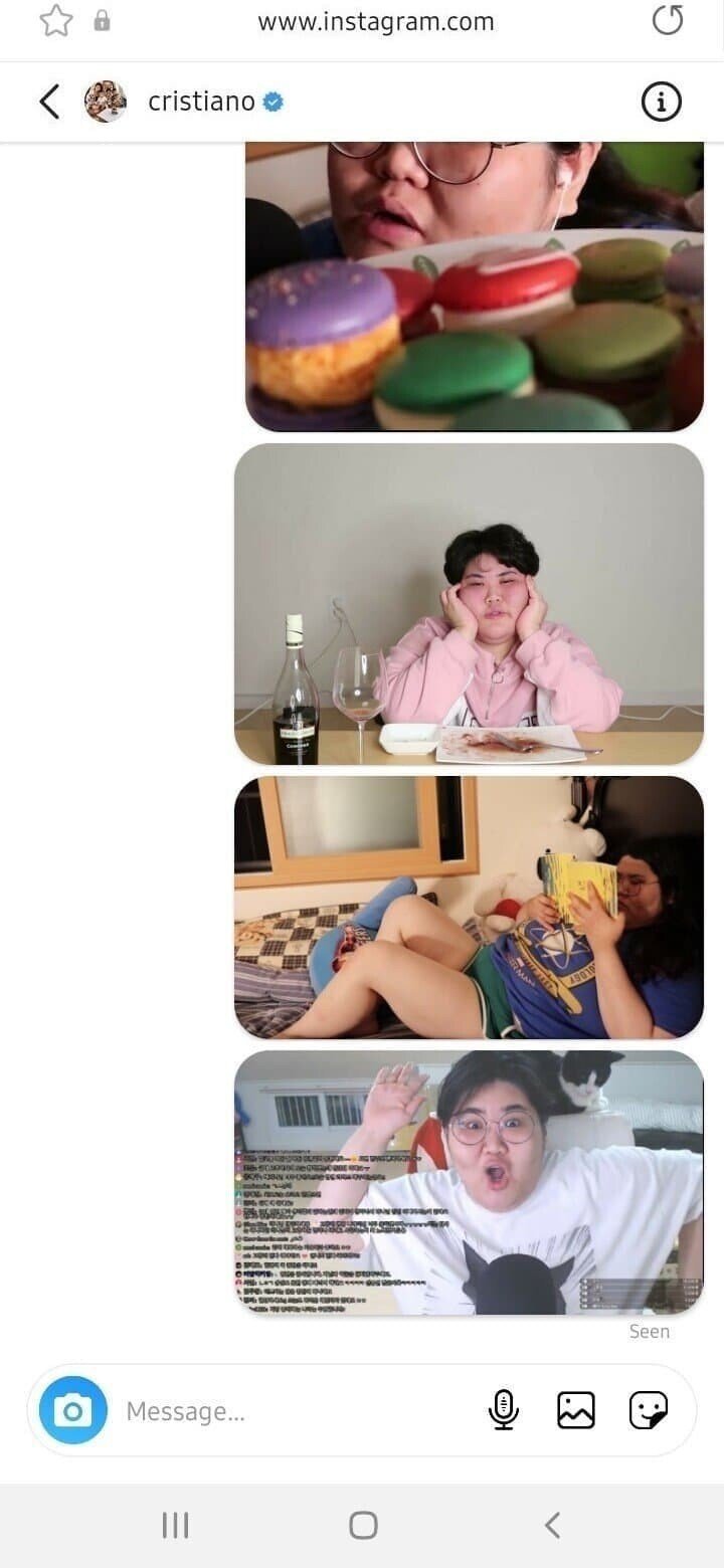 호날두한테 배리나 사진 80장보낸 해축갤러